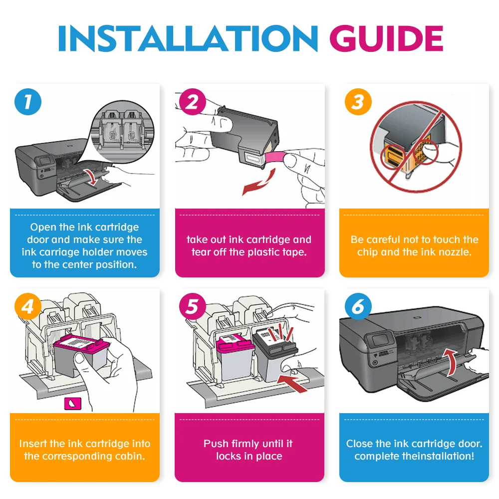 Alizeo Remanufactured For HP 301 301XL Ink Cartridge Compatible For HP301 Deskjet 2050 1000 1050 2510 3000 3054 Envy 4500 4502