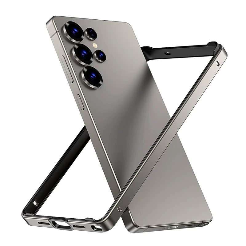 Aluminium Alloy Frame Metal Bumper Case for Samsung Galaxy S25 Ultra S24 Plus S25Ultra S24Ultra S25+ Soft Inner Hard Phone Cover