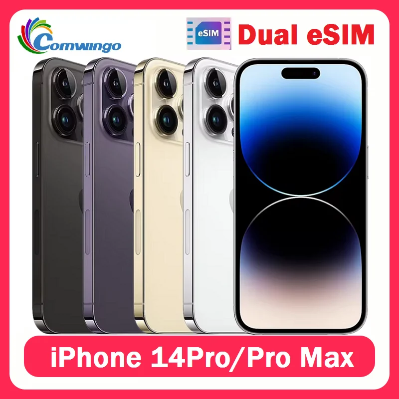 Apple iPhone 14 Pro / 14 Pro Max Dual eSIM 128/256GB ROM OLED Face ID NFC A15 Original Uesd CellPhone iphone 14pro 14 pro max
