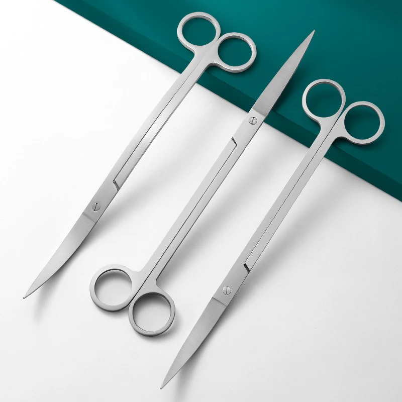 Aquarium Scissors Tweezers Tool Fish Tank Plants Wave Scissors Water Grass Stainless Cleaning Tools Holder Aquarium Accessories