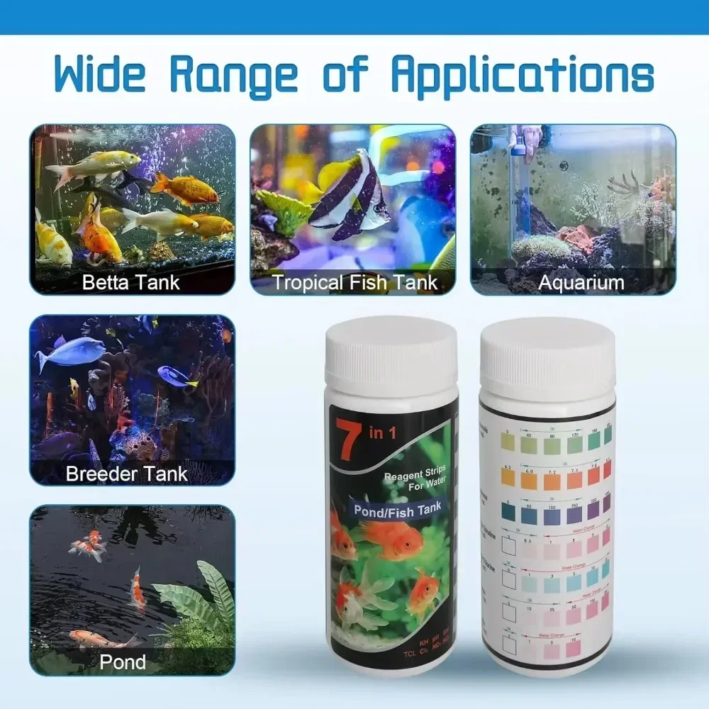 Aquarium Test Strip Freshwater Swimming Pool Aquarium Water pH Test Strips Water Quality Fish Tank Test Strip PH Quality Kit