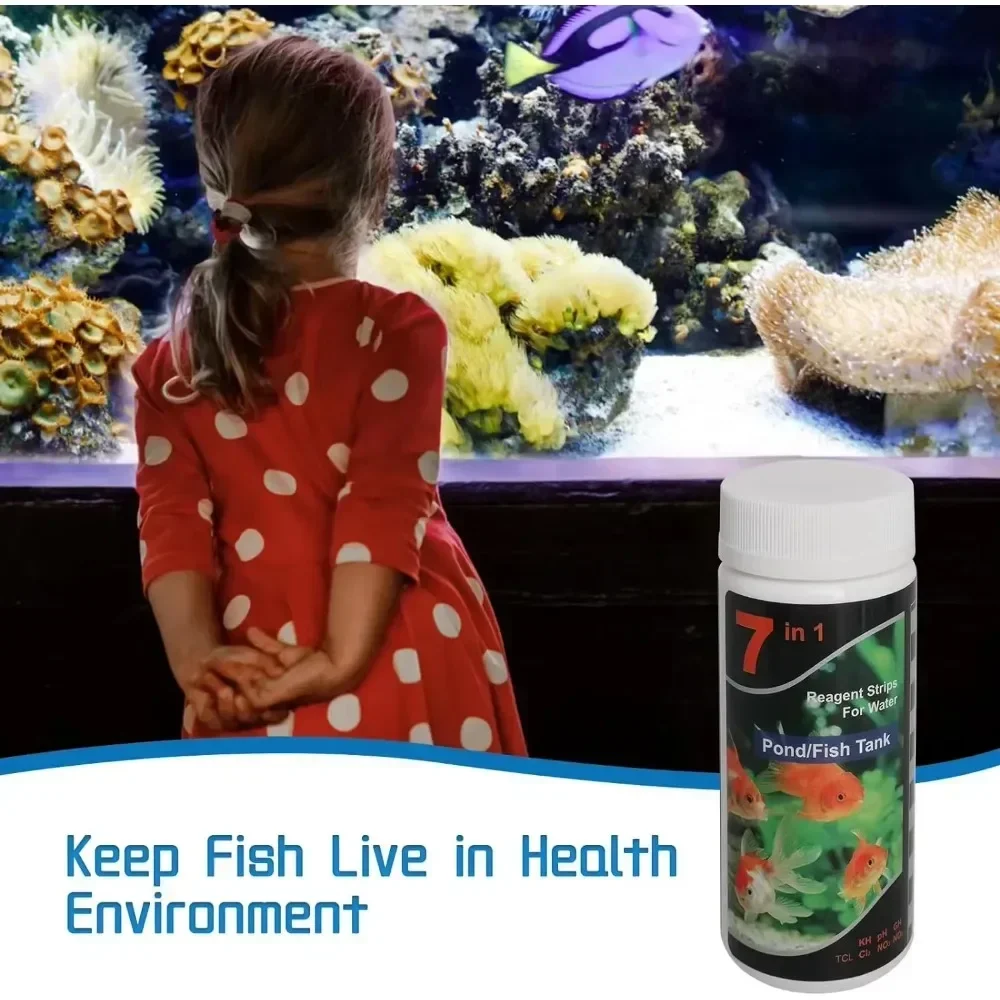 Aquarium Test Strip Freshwater Swimming Pool Aquarium Water pH Test Strips Water Quality Fish Tank Test Strip PH Quality Kit
