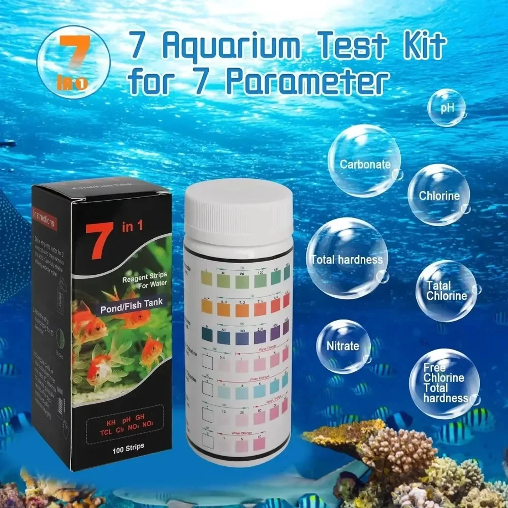 Aquarium Test Strip Freshwater Swimming Pool Aquarium Water pH Test Strips Water Quality Fish Tank Test Strip PH Quality Kit