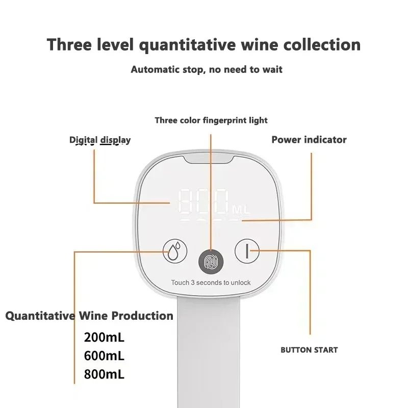 Automatic Alcohol Dispenser, Professional, High End Whiskey Pump Dispenser, Liquor Pump, Adjustable, Foldable Wine Decanter