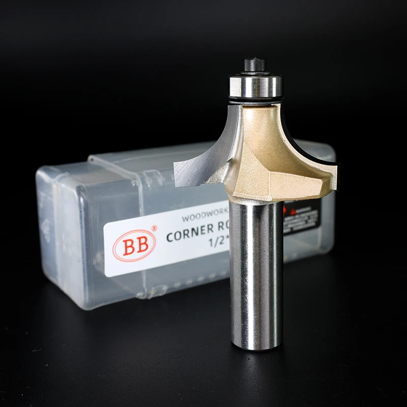 BB Corner Rounding Router Bit Concave Milling Cutter Bullnose Woodworking Tool Round Edge Trimmer Shank 1/2 1/4 Inch