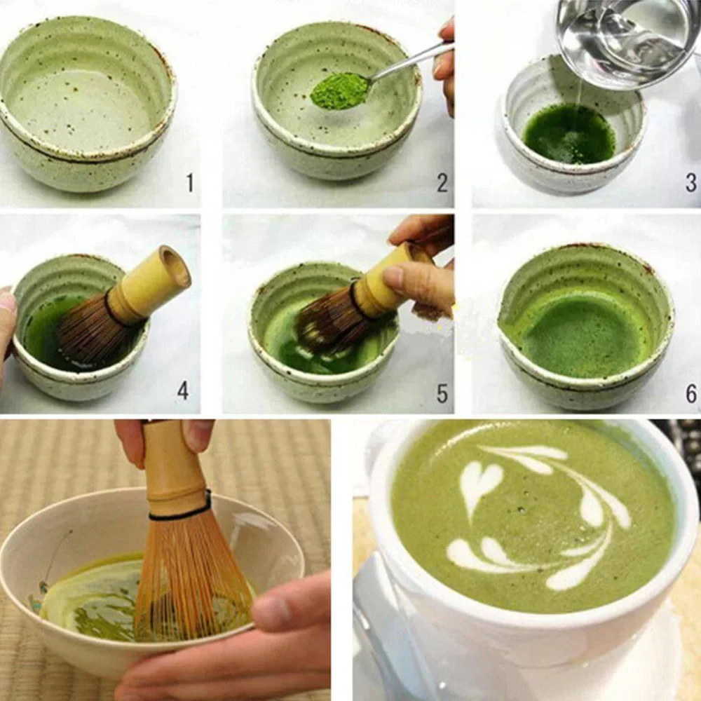 Bamboo Matcha Whisk Green Tea Powder Brush Grinder Matcha Chasen Mixer Stirrer Reusable Tea Whisk Teaware Tea Tools