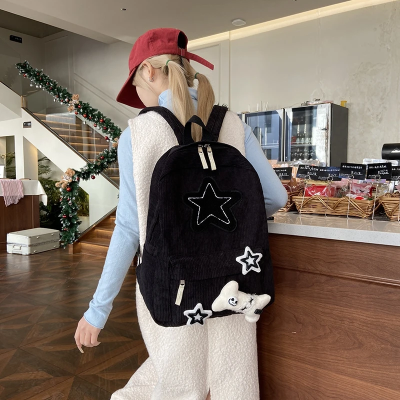 Black Grey White Red Versatile Backpack High Quality Large Capacity Waterproof Travel Bag Washable Nylon Computer Bag Unisex