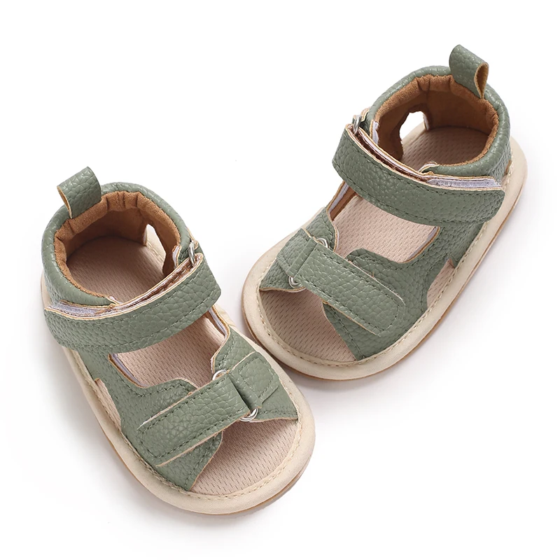 Boys' Summer Breathable Sandals Solid Color Low Cut Walking Shoes Children's Walking Shoes Adjustable Children's Shoes Sandals