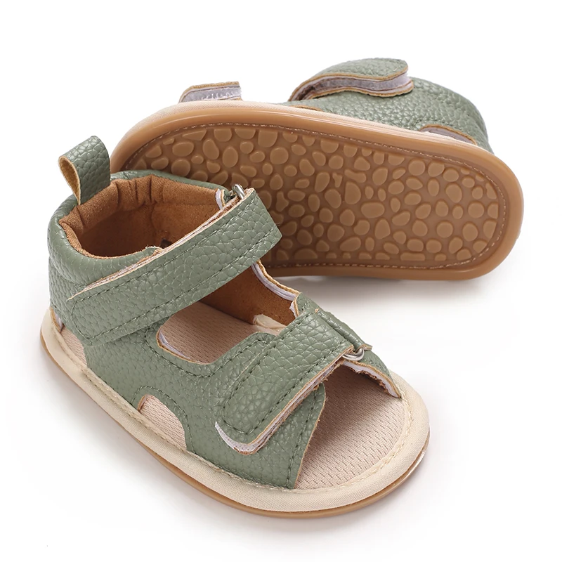 Boys' Summer Breathable Sandals Solid Color Low Cut Walking Shoes Children's Walking Shoes Adjustable Children's Shoes Sandals