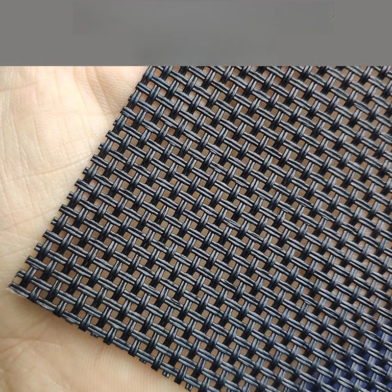 Breathable Black Mesh Fabric By The Meter for Decoration Cushion Curtains Sewing Plain Outdoor Beach Chairs Cloth Thick Wearable