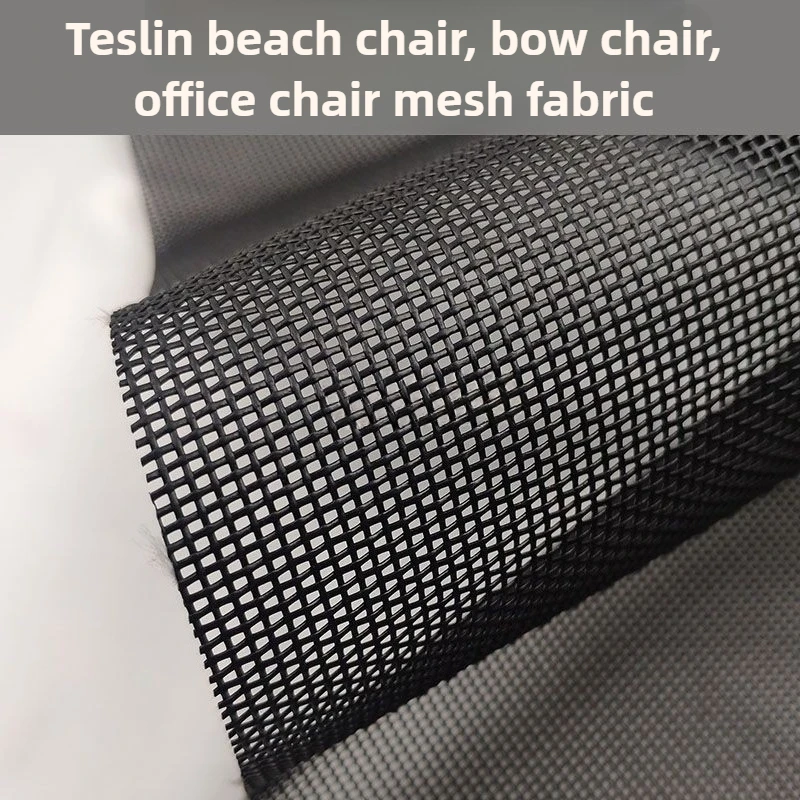 Breathable Black Mesh Fabric By The Meter for Decoration Cushion Curtains Sewing Plain Outdoor Beach Chairs Cloth Thick Wearable