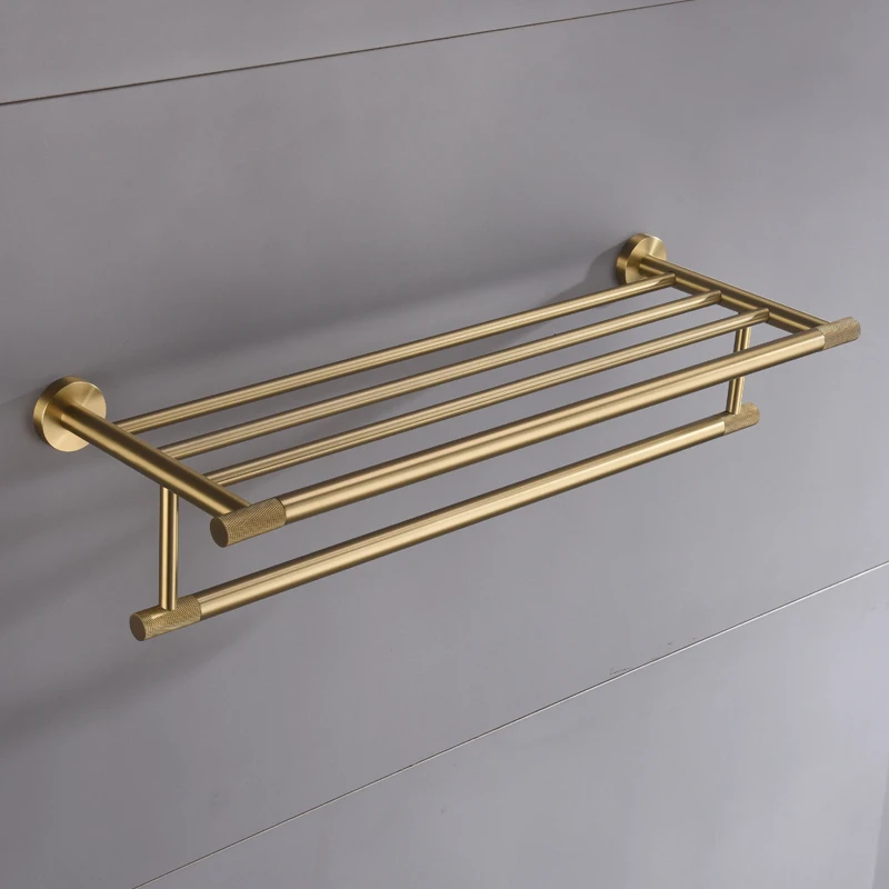 Brushed Gold Bathroom Accessories Set Hardware Kit Wall Mount Hand Towel Bar Rack Toilet Roll Paper Holder Robe Hook Hanger