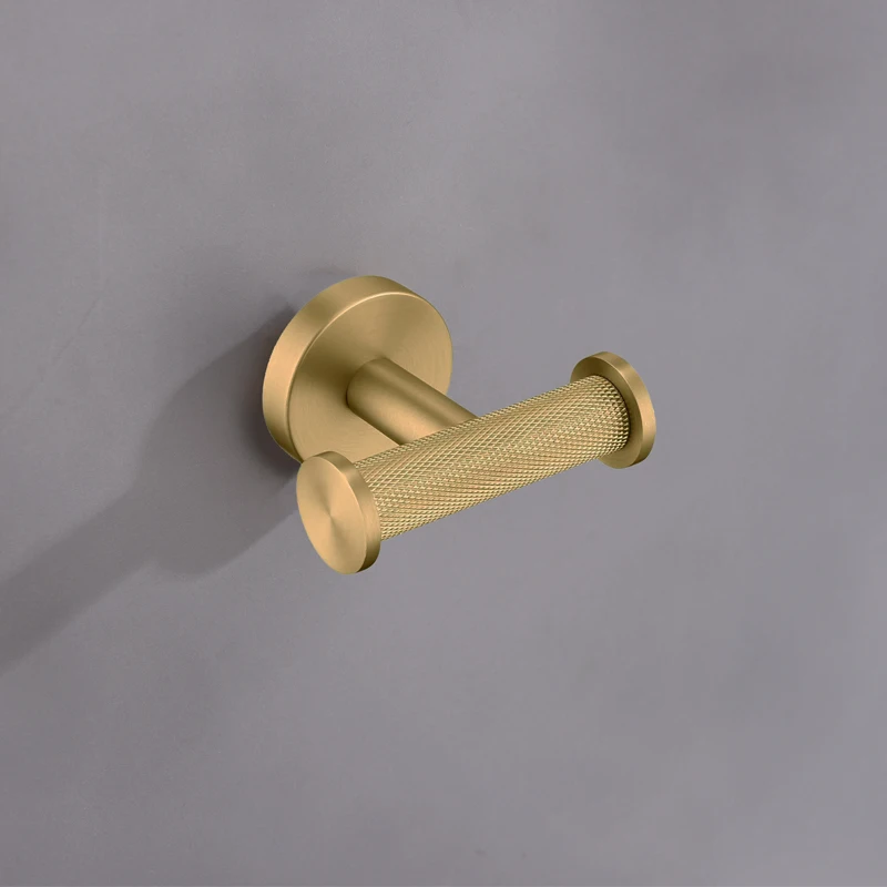 Brushed Gold Bathroom Accessories Set Hardware Kit Wall Mount Hand Towel Bar Rack Toilet Roll Paper Holder Robe Hook Hanger