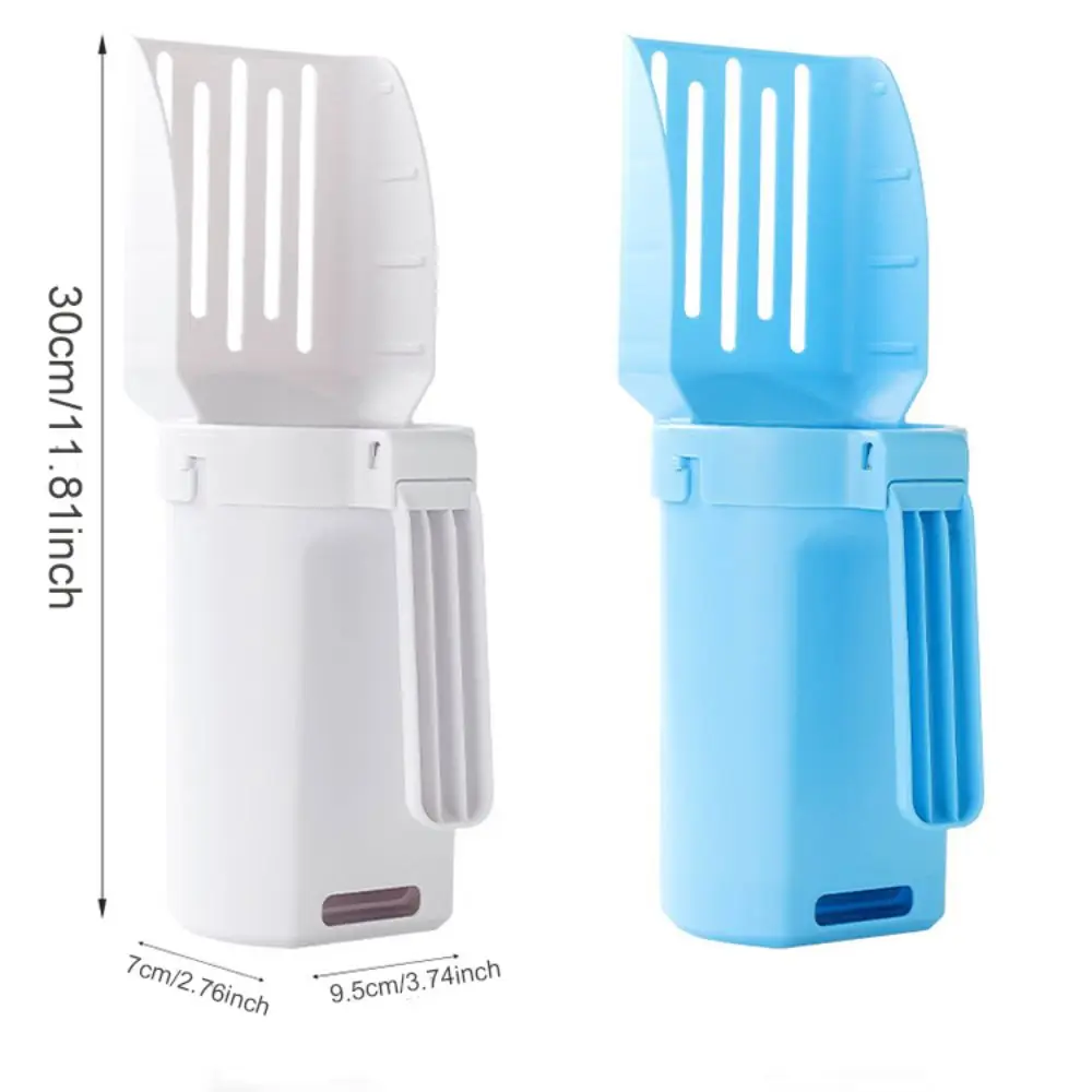 Built-in Trash Cat Litter Scoop Integrated type Portable Kitty Poop Disposal Shovel Detachable Cat Litter Box Cleaning Tool