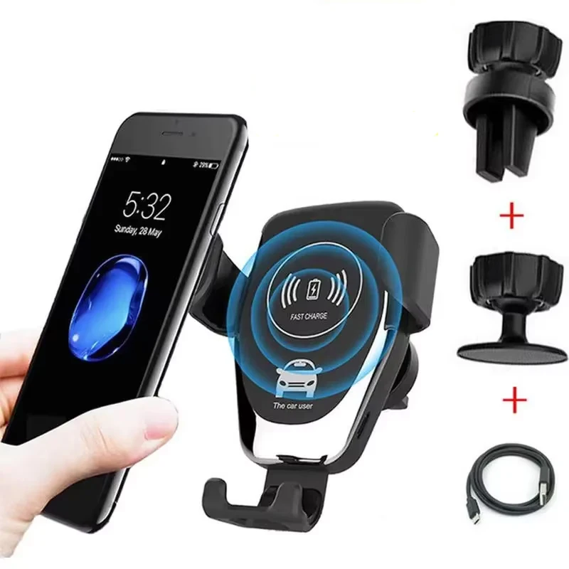 Car Wireless Charger Air Vent Mount Phone Holder Stand For iPhone 17 16 15 14 13 12 Samsung Xiaomi Induction Fast Car Charging