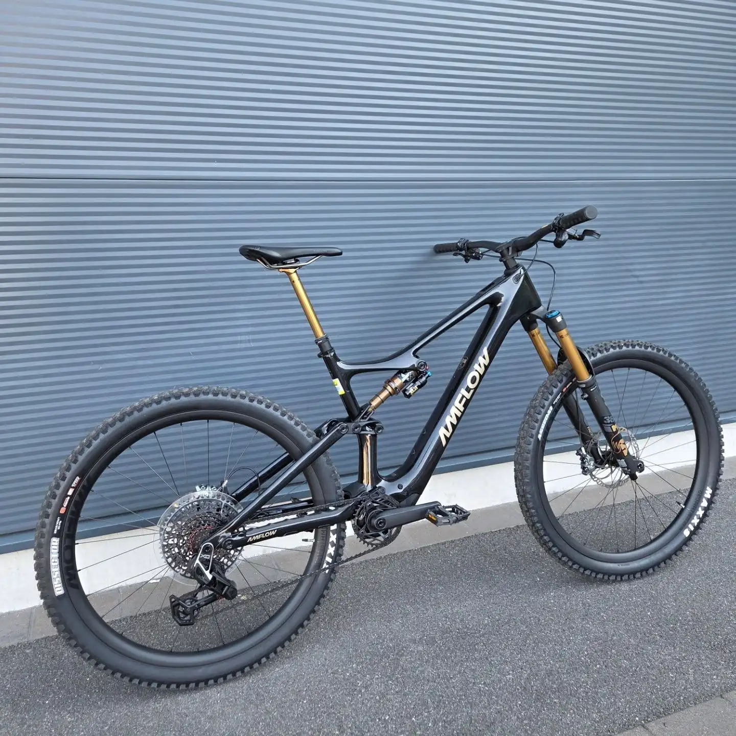 Carbon E-Mountain Bike with DJI Avinox Drive System Full Suspension Built-In LED Control Display Electric Ebike