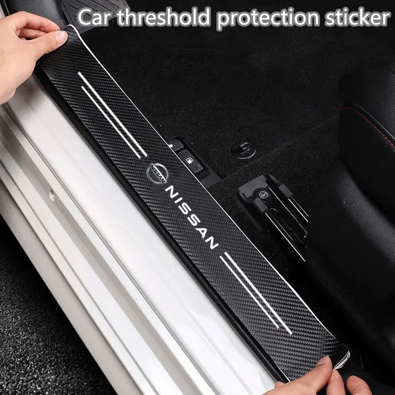 Carbon Fiber Car Sticker Car Door Protective Strip For Nissan J10 X-Trail Qashqai Juke Leaf Micra NOTE Patrol Pulsar NISMO