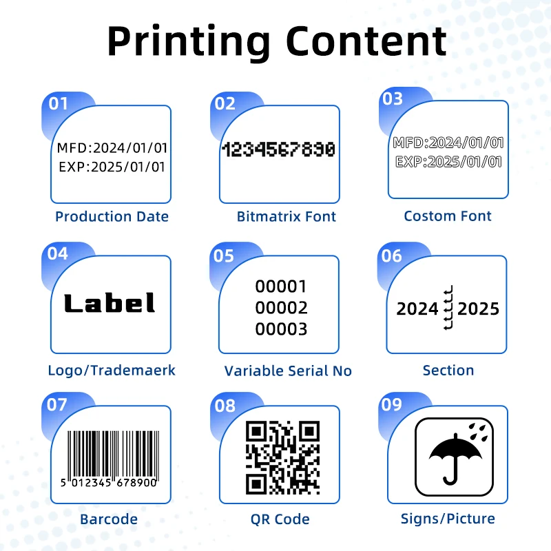 Cartridge 12.7mm 25.4mm TIJ Online Handheld Mini Inkjet Printer Fast Drying Water-proof Solvent Ink Original