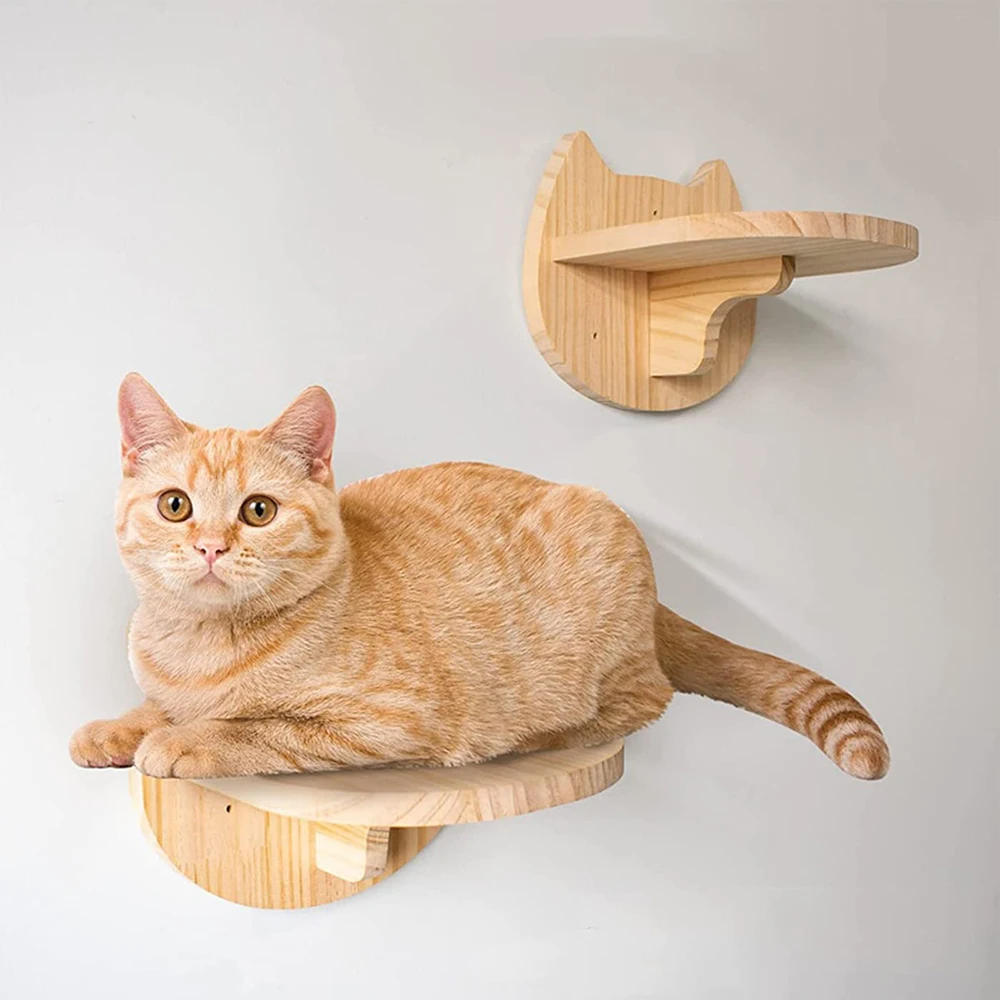Cat Wall Climbing Shelf Steps Ladder Scratching Post Scratcher Bed Hiding House for Cats Tree Tower Pet Furniture Accessories