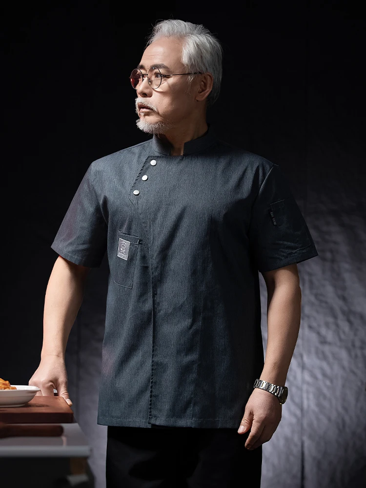 Catering Cooking White Shirt Restaurant Kitchen Chef T-shirt Baker Work Uniform Waiter Hotel Clothes Cook Jacket Cafe Overalls