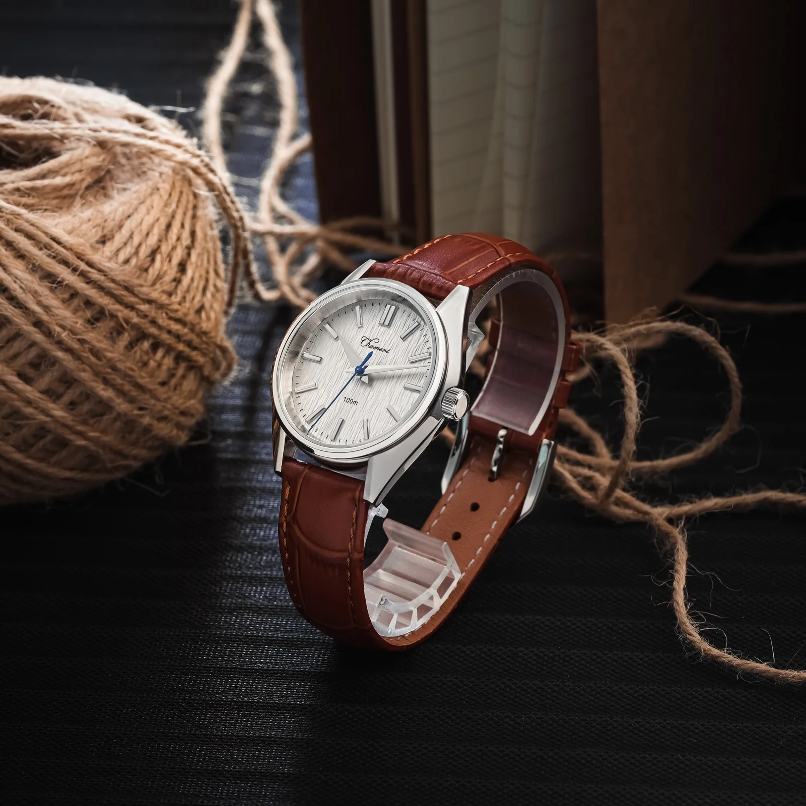 Chameri GS04 Quartz Watch VH31 Sweep Second Movement Couple Watches Sapphire Crystal Waterproof 100m Stainless Steel Wristwatch