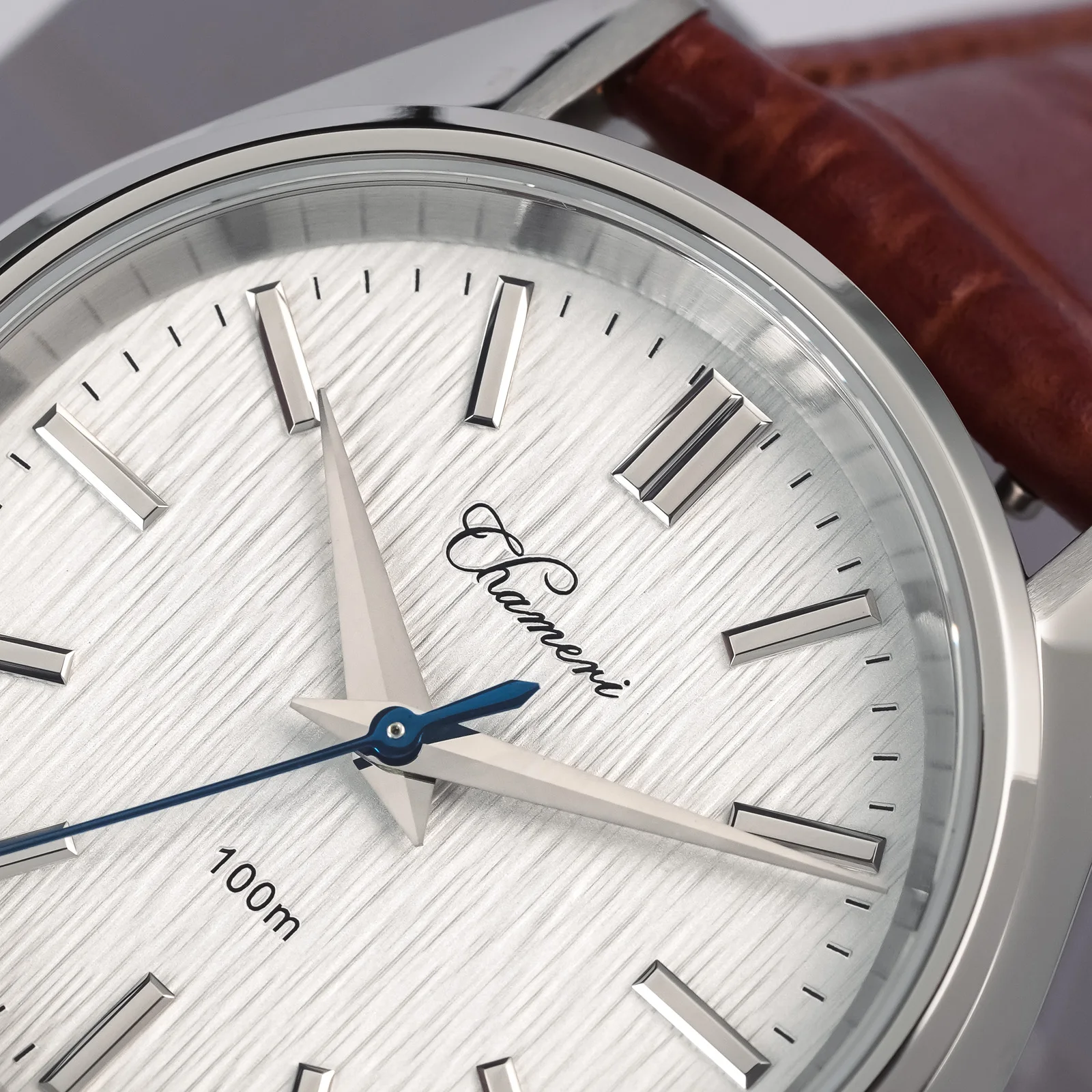 Chameri GS04 Quartz Watch VH31 Sweep Second Movement Couple Watches Sapphire Crystal Waterproof 100m Stainless Steel Wristwatch