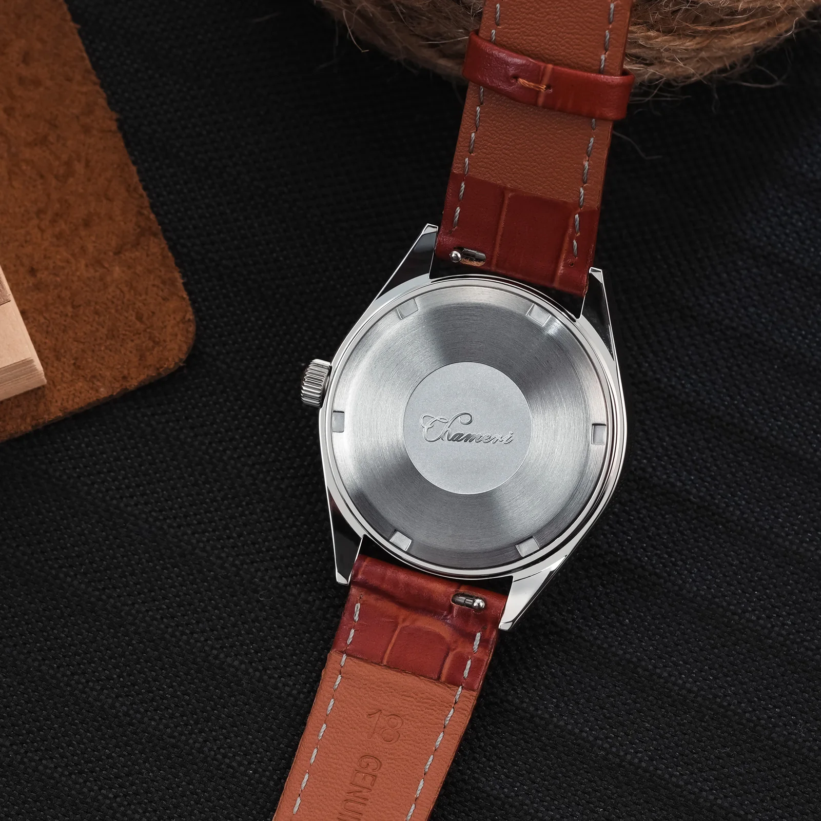 Chameri GS04 Quartz Watch VH31 Sweep Second Movement Couple Watches Sapphire Crystal Waterproof 100m Stainless Steel Wristwatch