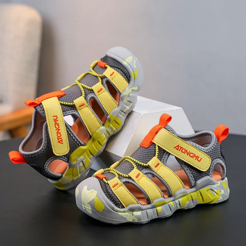 Children's Sandals Summer Outdoor Stream Beach Shoes Protect Toes Kids Casual Outdoor Sandals Toddlers Sandals Summer Shoes