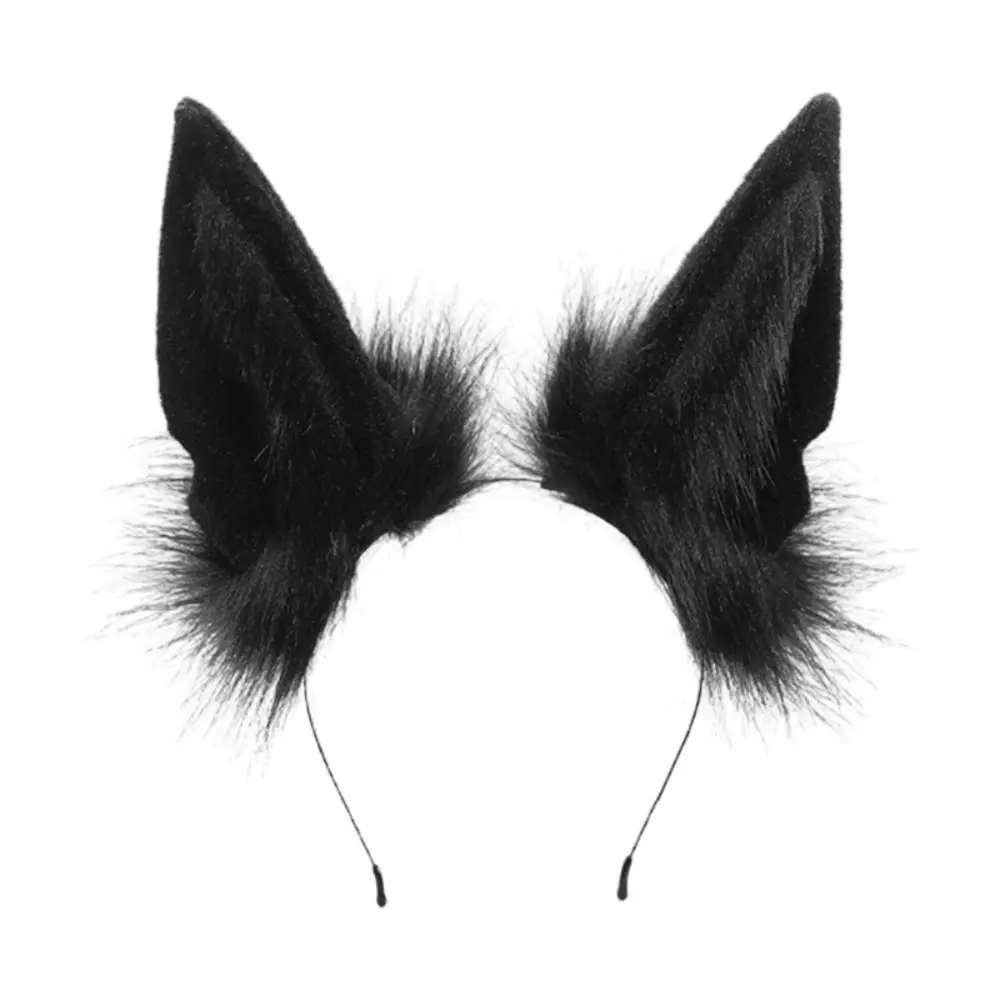 Christmas Women Animal Wolf Ears Headdress Plush Hairband Furry Lolita Headband Anime for Halloween Cosplay Accessories