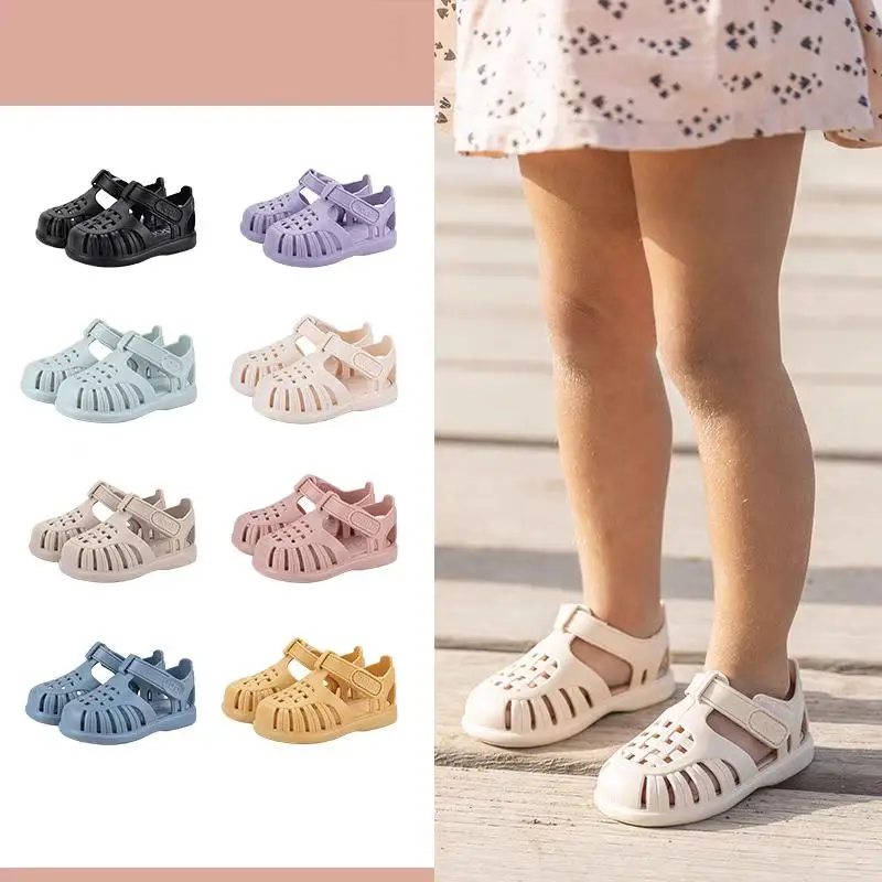 Classical Fashion Children's Roman Sandals Summer Popular Baby Boys And Girls Beach Sandal Kids Solid Color Casual Sandals