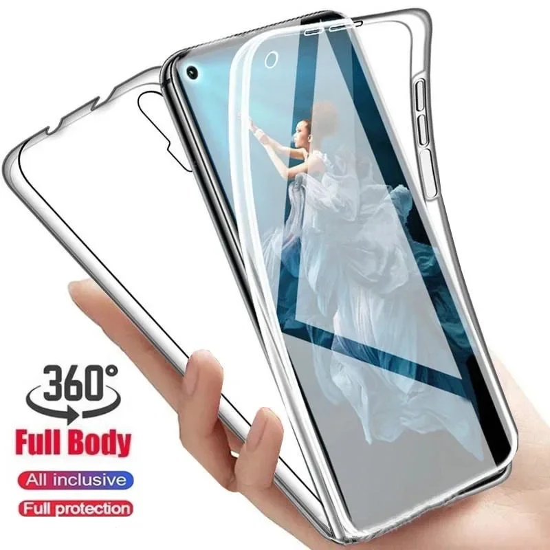 Clear 360 Full Wrap Phone Case for Samsung Galaxy S26 S25 Ultra S24 S23 S22 S21 Transparent Back Cover