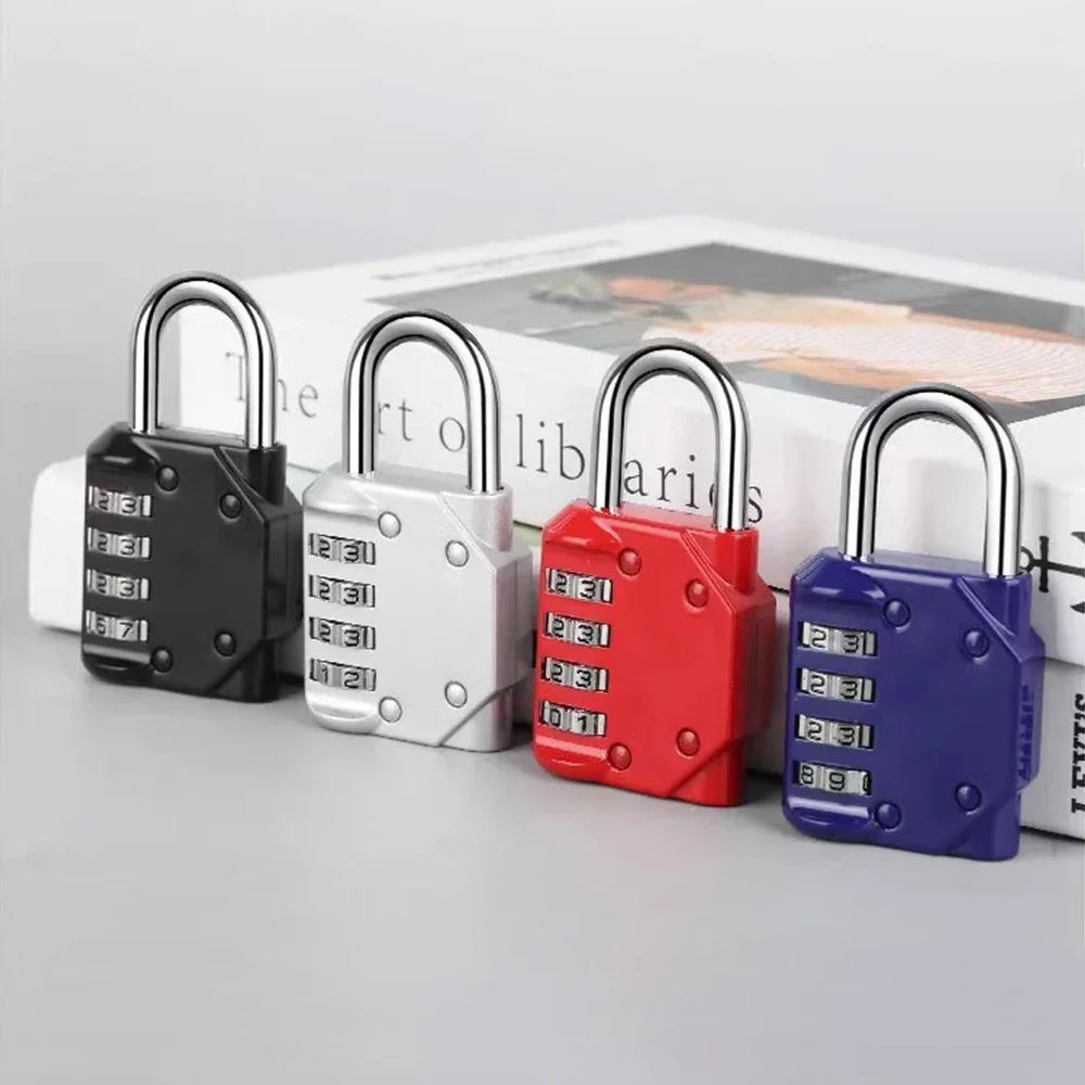 Combination Padlock Password Outdoor 4 Digit Long Shackle Waterproof Password Padlock Pad Lock for School Locker Locker Fence