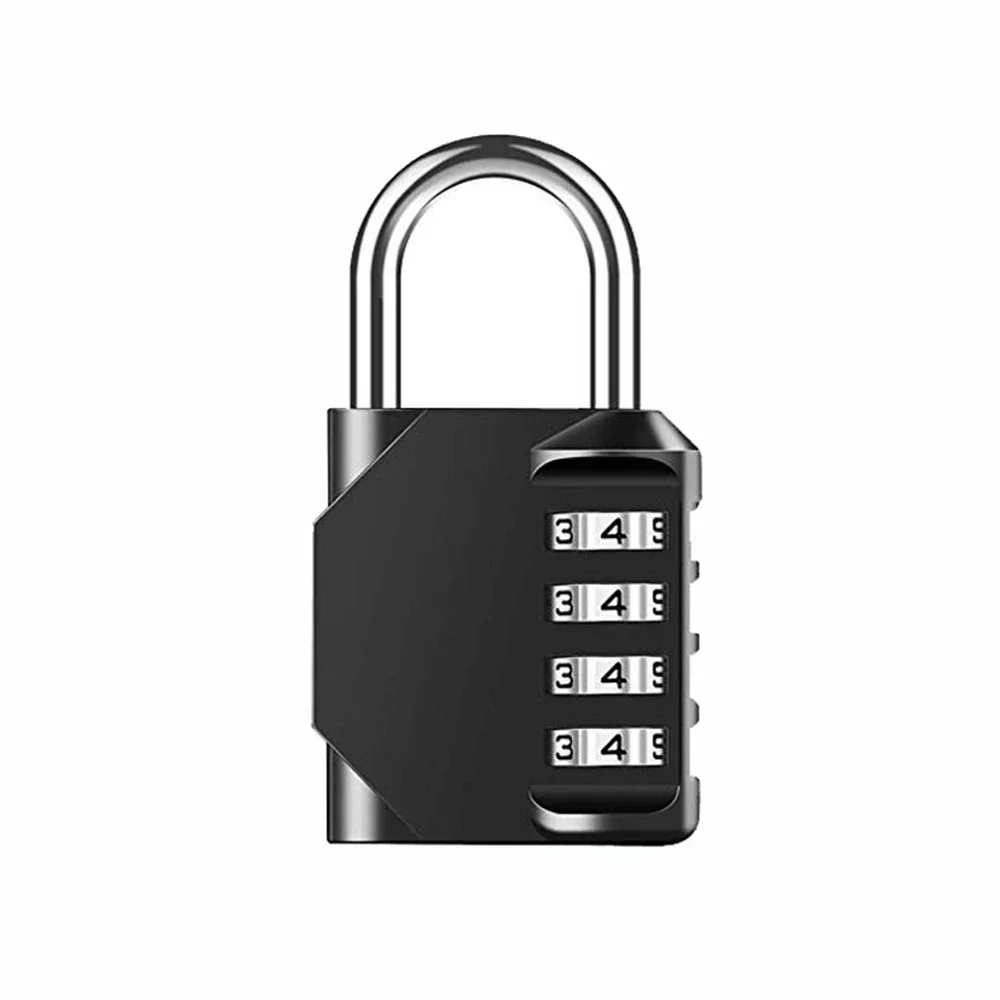 Combination Padlock Password Outdoor 4 Digit Long Shackle Waterproof Password Padlock Pad Lock for School Locker Locker Fence