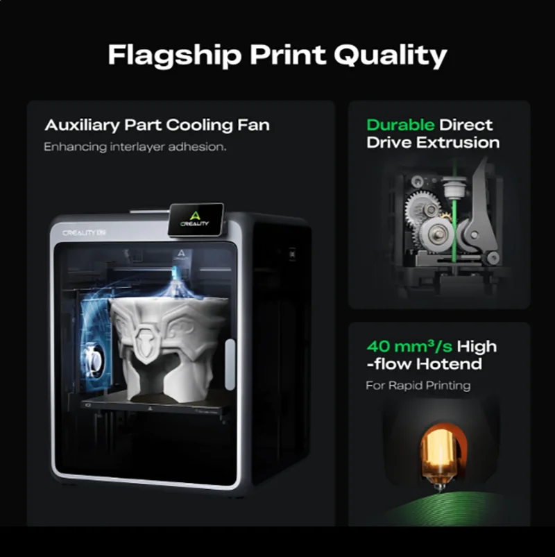 Creality K2 Combo 3D Printers with CFS, Dual Camera, 600mm/s Printing Speed,260 * 260 * 260mm Printing Volume