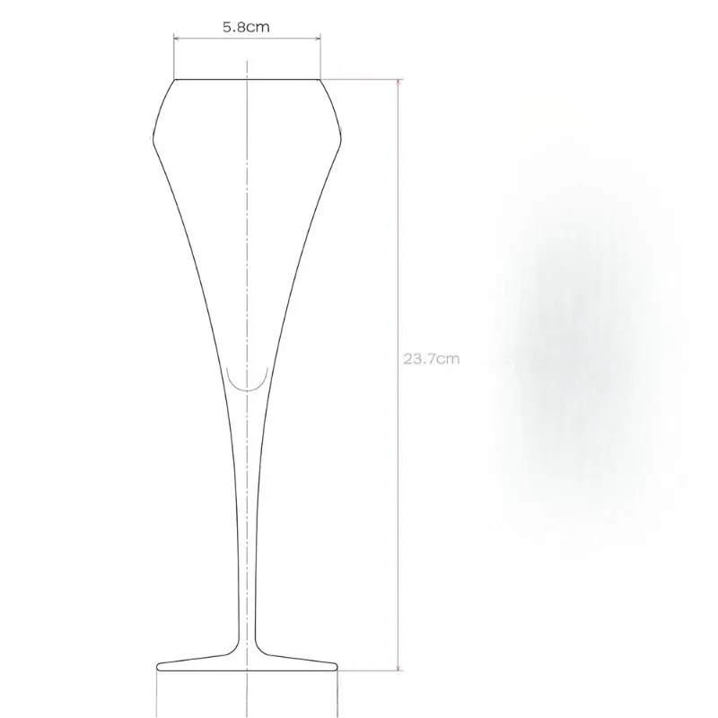 Crystal Champagne Flutes Set of 2- 210ml Glasses for Perfect Wine Pour and Aroma Enhancement