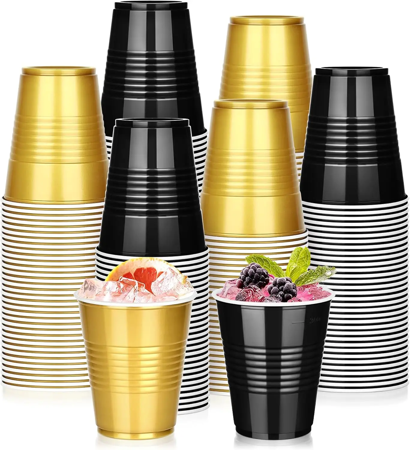 Cup Pong Game Set 22 Pcs 16 Oz Plastic Party Cups with 4 PCS Ping Pong Balls for Christmas New Year Gift Gratuation Party