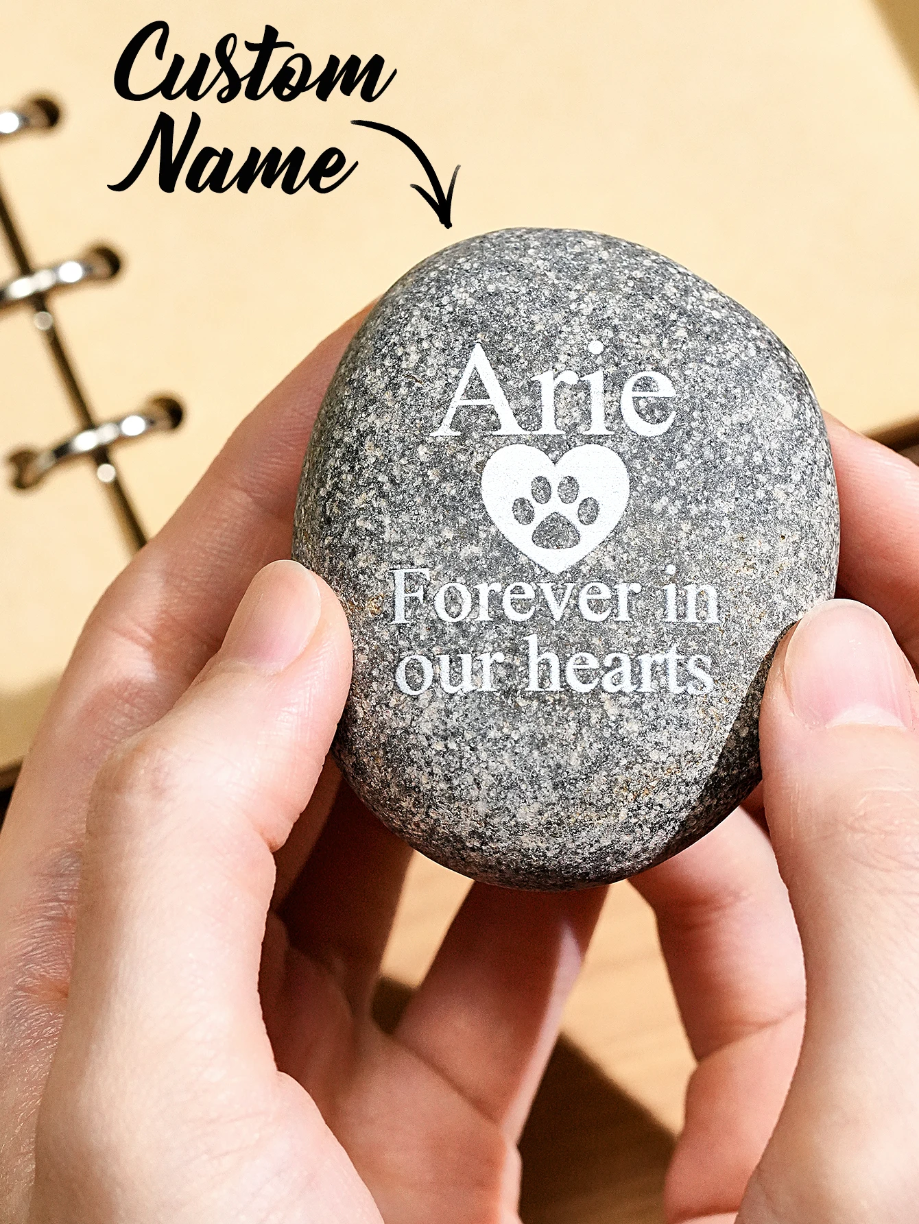Custom Pet Memorial Stone Personalized Dog Cat Grave Marker Engraved Garden Pebble Pet Loss Gift Custom Puppy Tombstone