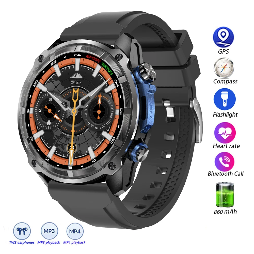 DT G1 GPS Smart Watch for Men Women Digital Wrist Watches 860 mAh Battery Compass Smartwatches 2025 Electronic Wristwatch Clock