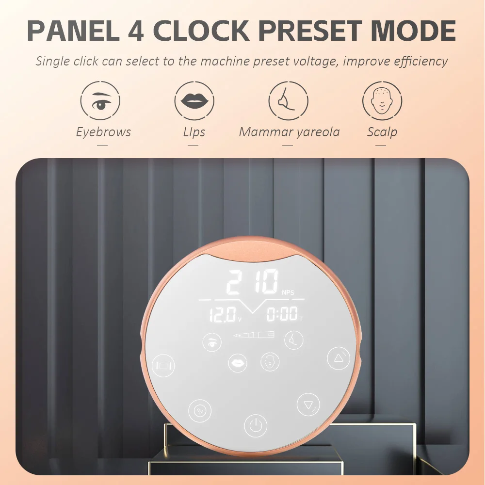 Demograph Rotary Tattoo Machine Kit For PMU Eyebrow Lips Permanent Makeup Machines Gun PMU Gun Pen with 2 Cartridge Needle