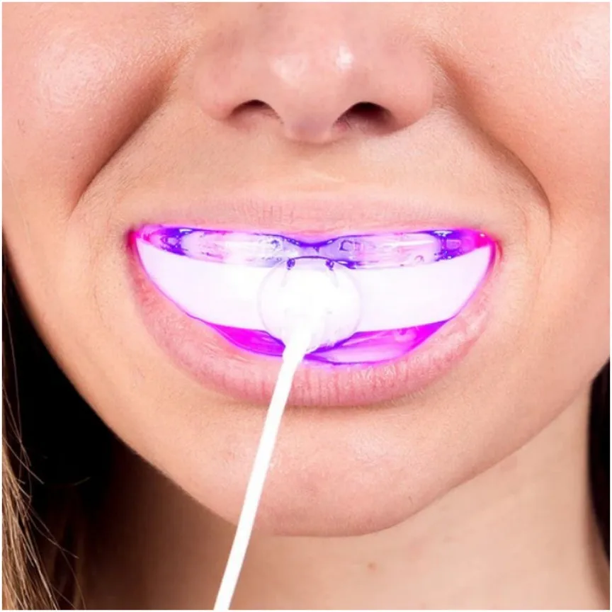 Dental Cold Light Lamp Tooth Whitening Accelerator Lamp Blue&Red Light LED Oral Care Tray Mobile Charging Tooth YellowingRemoval