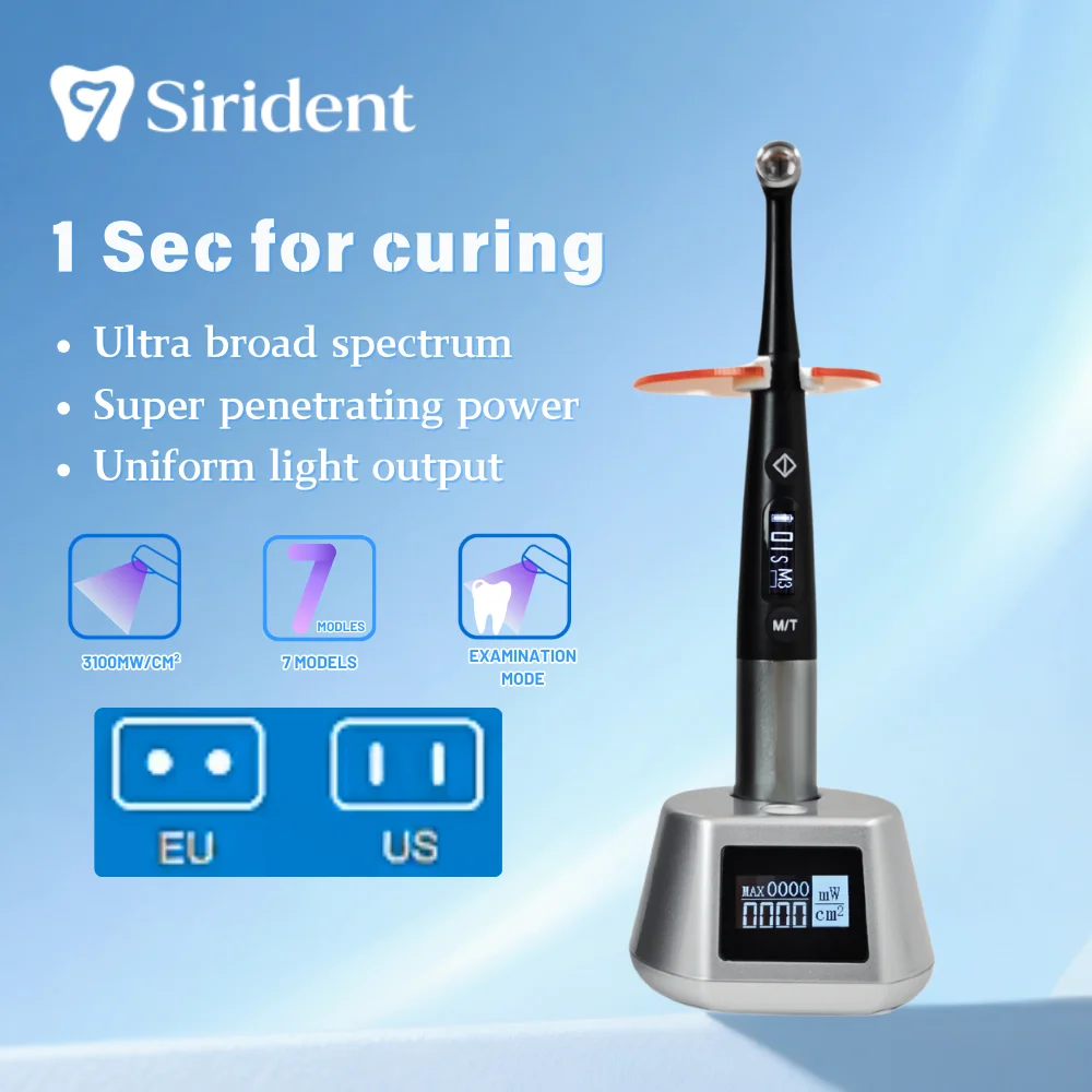 Dental LED 1 Second Light Curing 3100mW/cm² With Caries Detection Dental Equipment 7 Modes Detect Light Intensity Dentist Tools