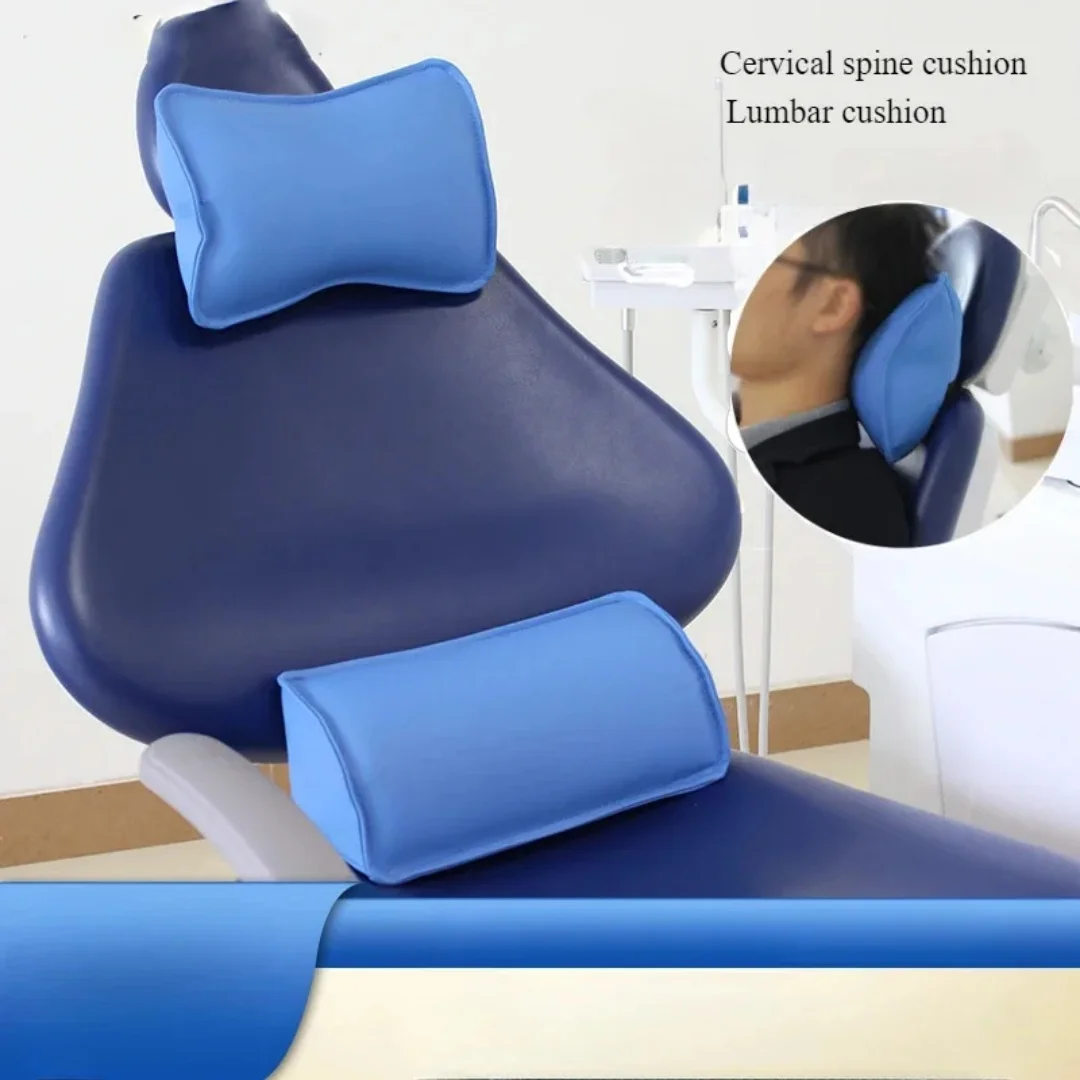Dental Leather Waist Pillow Neck Pillow Memory Cotton Dentist Chair Unit Accessories Dental Chair Neck Cushion Waist Cushion Set