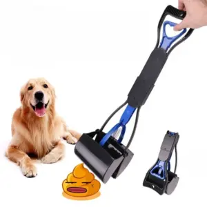 Dog Pooper Scooper Pet Long Handle Jaw Poop Scoop Picker Excrement Collector Clean Tools Outdoor Foldable Animal Feces Cleaner