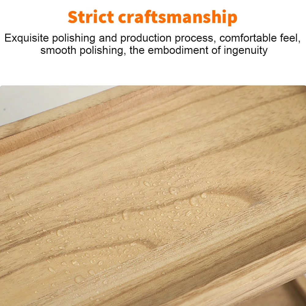 Double layer iron wood seasoning rack, kitchen spice rack, bathroom cabinet rack, washbasin countertop storage rack