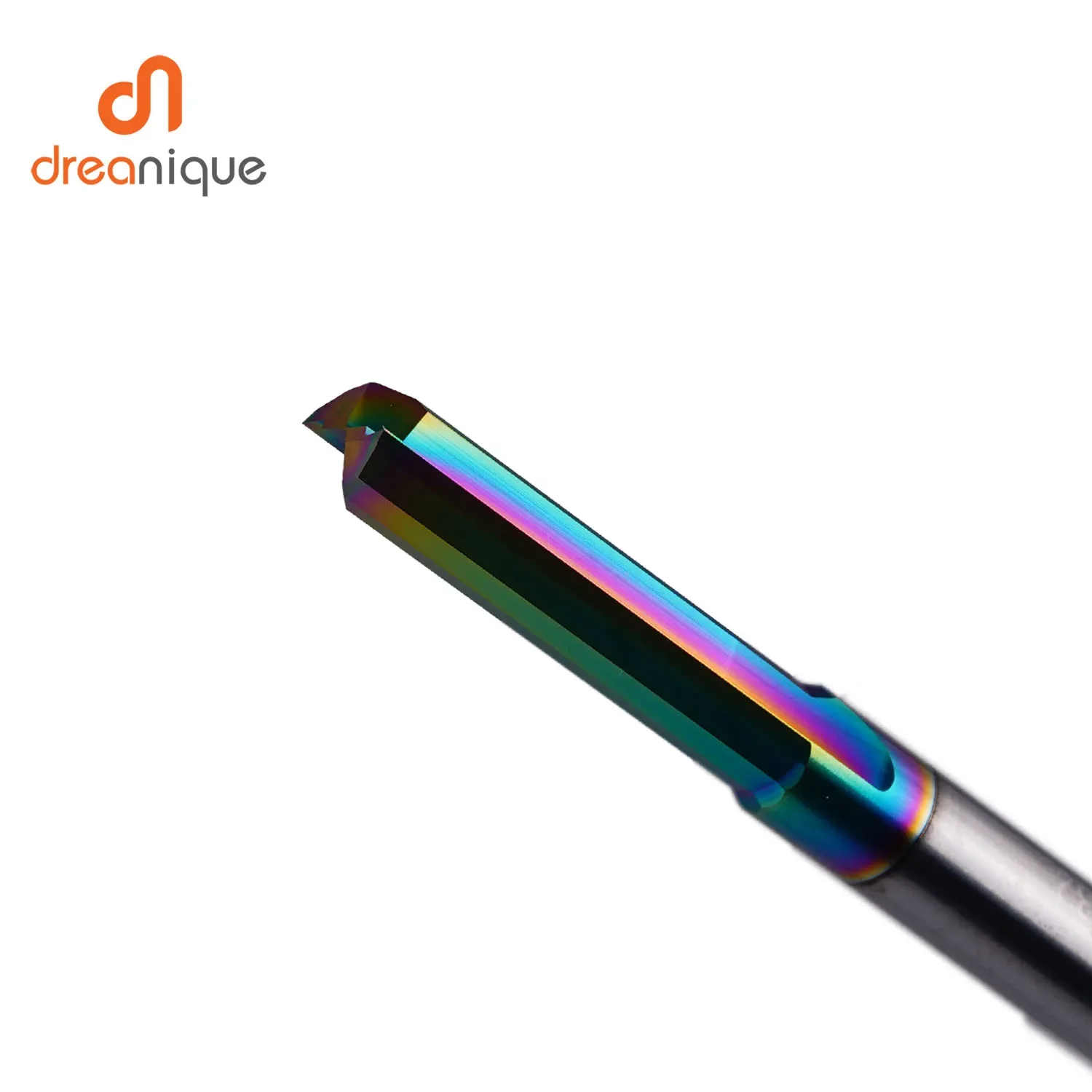 Dreanique 1pc DST2F 3.1 4 6 8mm Shank DLC Coatting 2 Flutes Carbide Straight Flute End Mill Bit Milling Tool Slot Milling Cutter