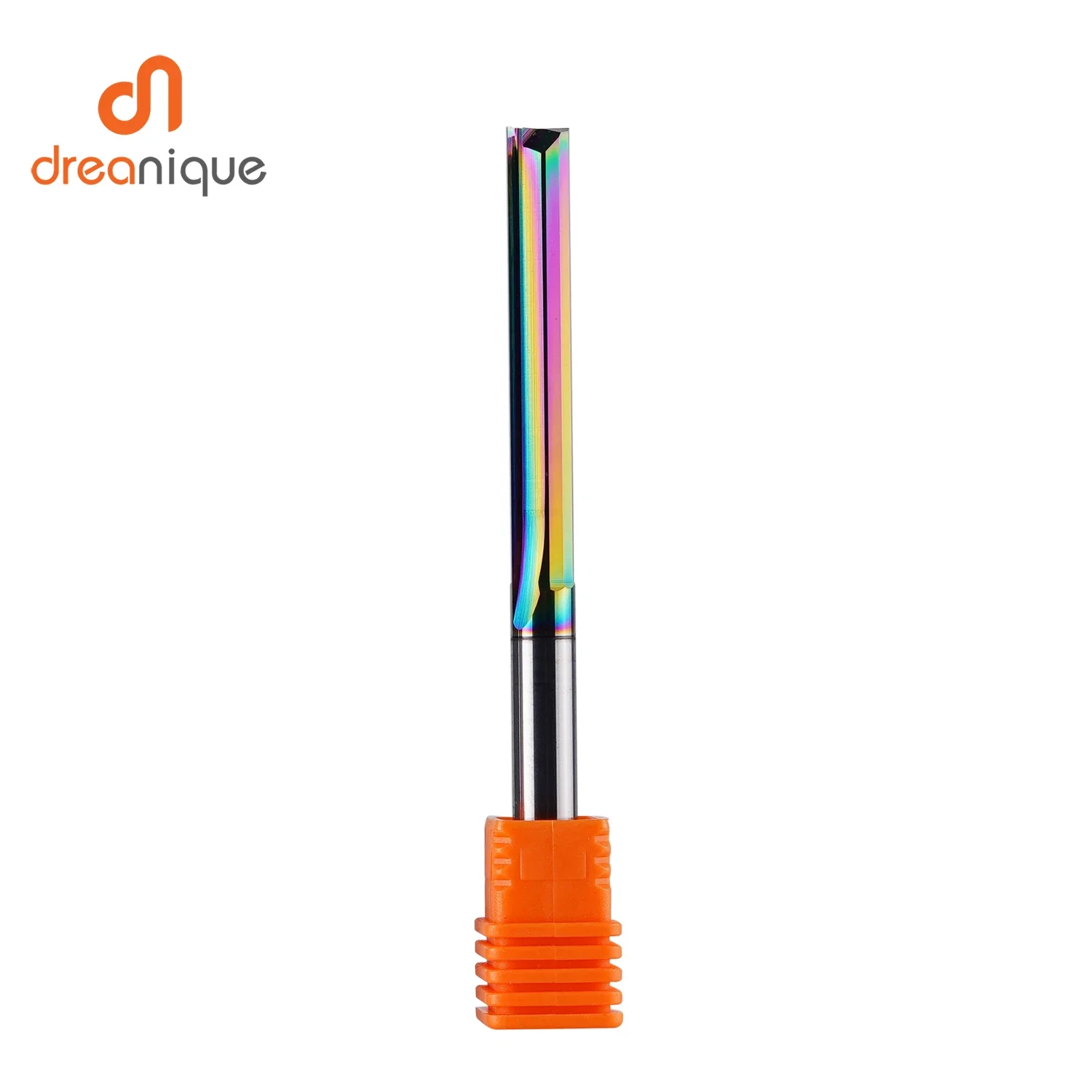 Dreanique 1pc DST2F 3.1 4 6 8mm Shank DLC Coatting 2 Flutes Carbide Straight Flute End Mill Bit Milling Tool Slot Milling Cutter