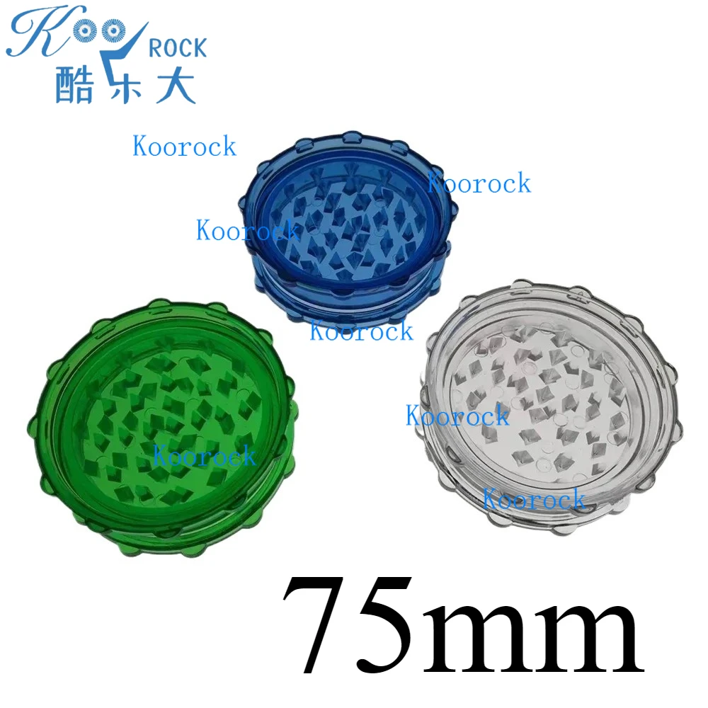 Dual-Compartment Herb Crusher with Sharp Teeth for Tobacco, Garlic & Spices, Multipurpose Tool, Arc-Shaped 75mm Plastic Grinder