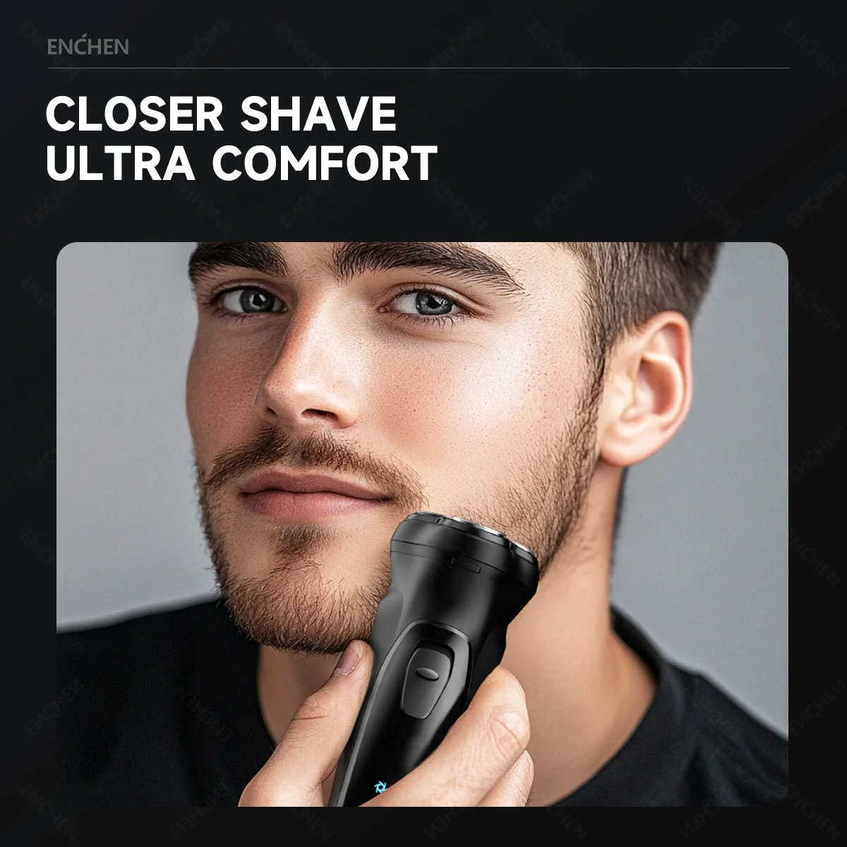 ENCHEN Blackstone Electrical Rotary Shaver for Men 3D Floating Blade Washable Type-C USB Rechargeable Shaving Beard Machine