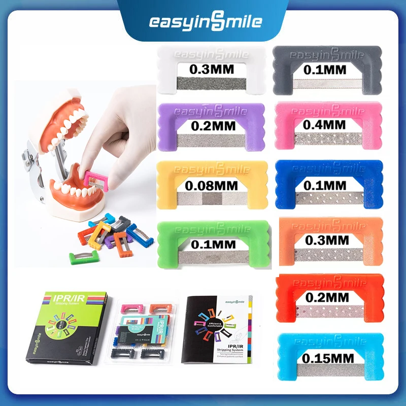 Easyinsmile Orthodontics IPR Stripping Dental Kit Interproximal Reduction Strips Polish Tooth Enamel Reduce Serrated Saw