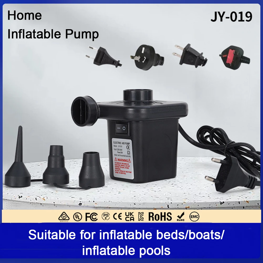 Electric Air Pump Quick-Fill Portable Air Pump Inflator/Deflator Pumps for Inflatable Air Mattress Boats Swimming Ring